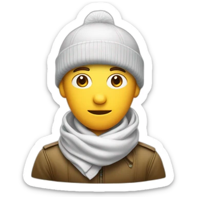 Homme blanc avec un foulard sur le visage et une casquette à l'envers sticker