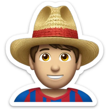 Messi con un sombrero peruano sticker