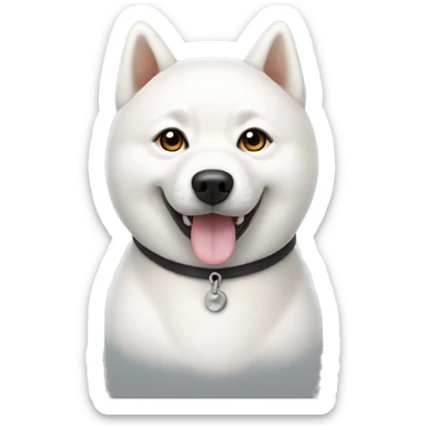 white shiba inu sticker