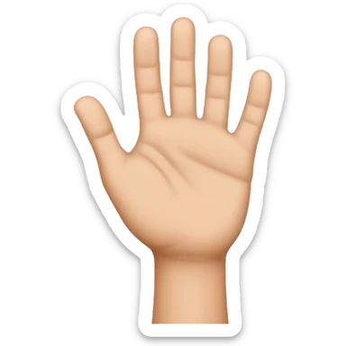 Waving hand missing ring finger sticker