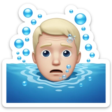 man drowning sticker
