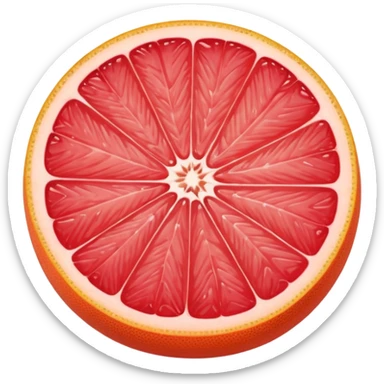 grapefuit with a slice sticker