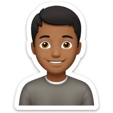 brownskin Black boy with black hair sticker