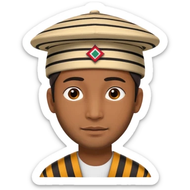 https://www.emojis.com/emoji/man-wearing-a-nepali-dhaka-topi-with-stripes-and-design-on-it-yuRsG5ZrBfPDhaka topi emoji nepali people wear in head sticker
