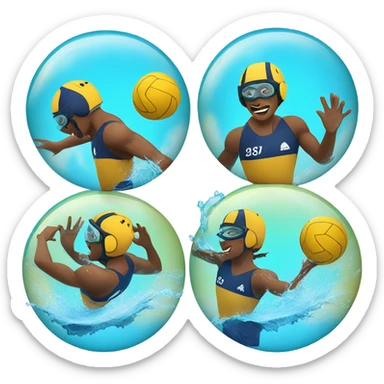 waterpolo player sticker