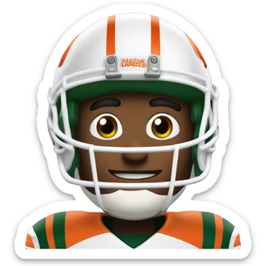 Miami hurricanes college football mascot Sebastian sticker