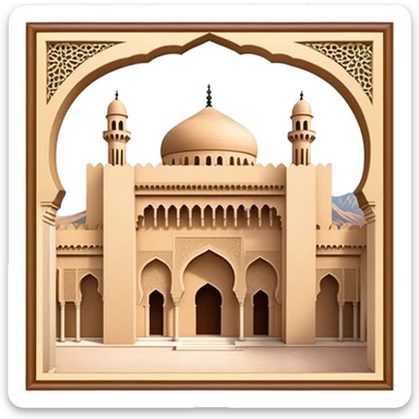 Alhambra Landmark Emoji – Highlighting its Moorish architecture and distinctive arches. sticker