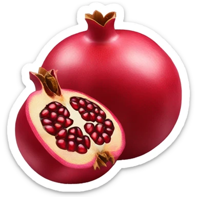 single pomegranate half cut open  sticker