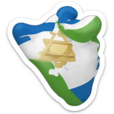 The State of Israel in a form together with the colors and the symbol of the state sticker