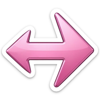 Pink reverse arrow  sticker