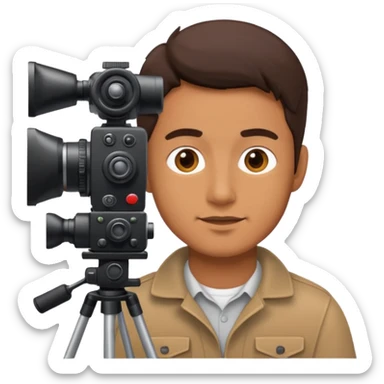 male Filmmaking sticker