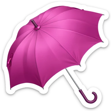 Dark pink umbrella with bow on the holder sticker