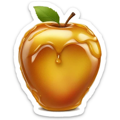 honey covered apple sticker
