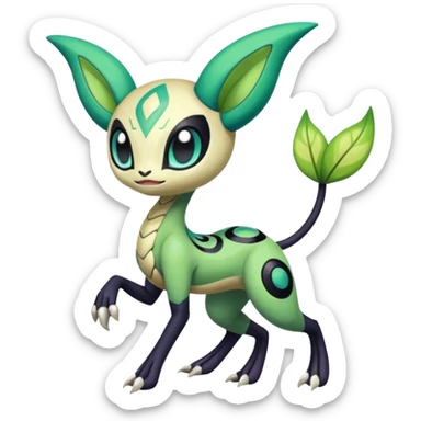 Colorful Exotic Meloetta-Virizion-Venom-Stitch-Fakémon-creature-hybrid sticker