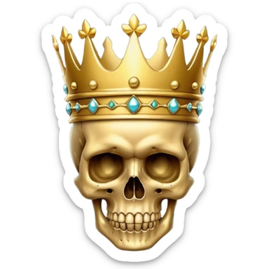 Skull emoji looking rich sticker
