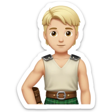Blonde guy wearing a kilt sticker
