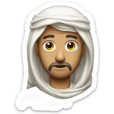 Sad arabian man sticker