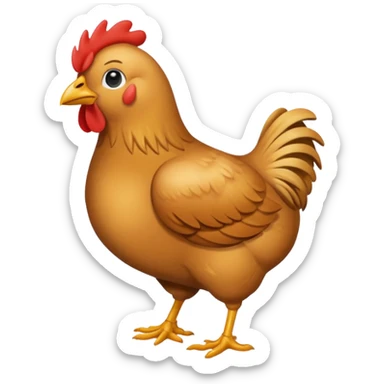 Ein Huhn das down Syndrom hat und schielt sticker