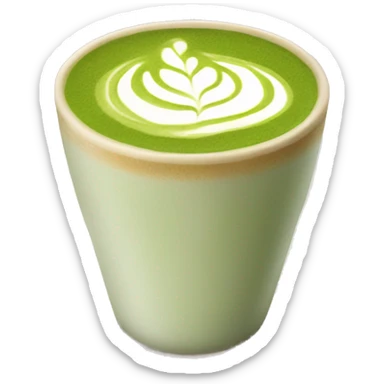 Matcha latte sticker