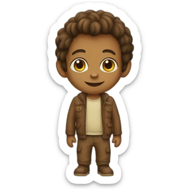 Some one who choosing a monkey sticker