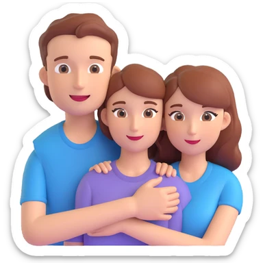 couple posing, close up pose, living room background sticker