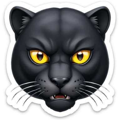 angry panther animal sticker