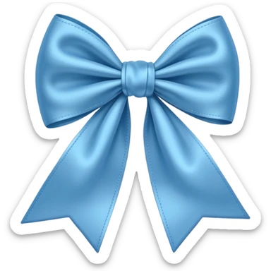 Soft blue bow sticker