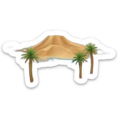 tunisian desert sticker