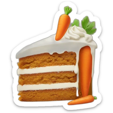 Homemade carrot cake sticker