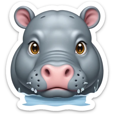 hippo sticker