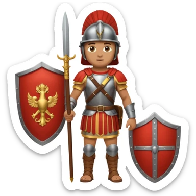 emoji de soldado romano alto y fuerte cuerpo entero sticker
