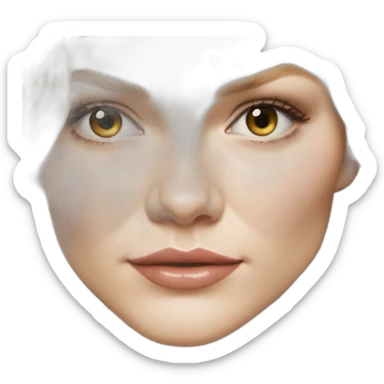 Kirsten dunst cabello castaño ojos marrones sticker