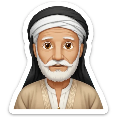 old emirates guys wearin gUAE cloths with white beared .. he works in the sea sticker