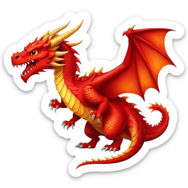 Angry dragon sticker