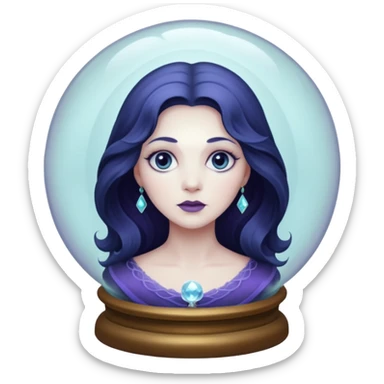 Madam Leota in crystal ball sticker