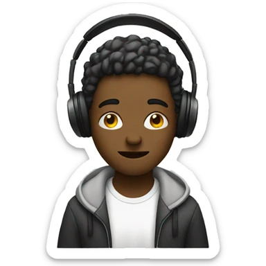 Person listening To music  sticker