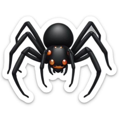 Realistic black spider sticker