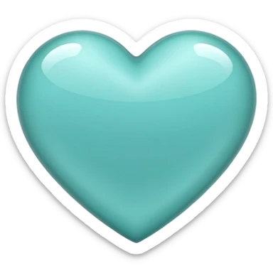 Light teal heart sticker