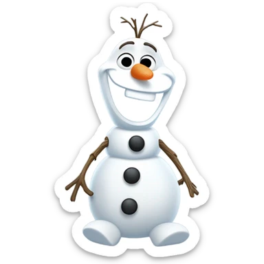Sitting olaf sticker