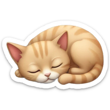 Small kitten sleep  sticker