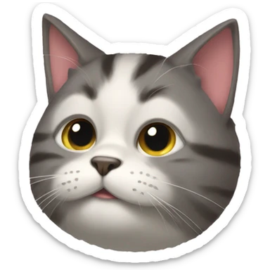 jaw -cat foof - mewing streak sticker