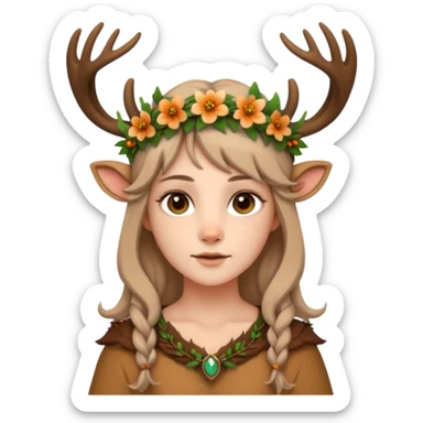 Druid human like fawn sticker