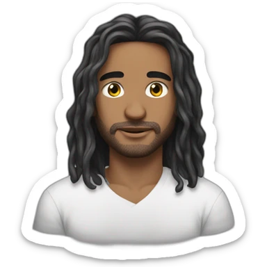 N.O.S from pnl Algerian French rapper with long hair sticker