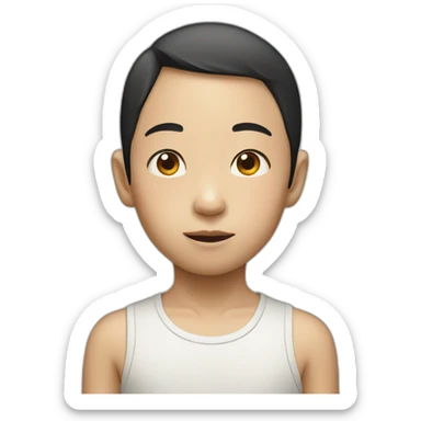 Skinny Asian child sticker