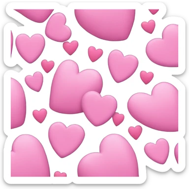 Heart pink and flowers sticker