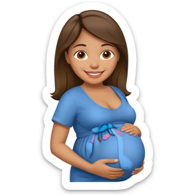 Pregnant columbian woman sticker