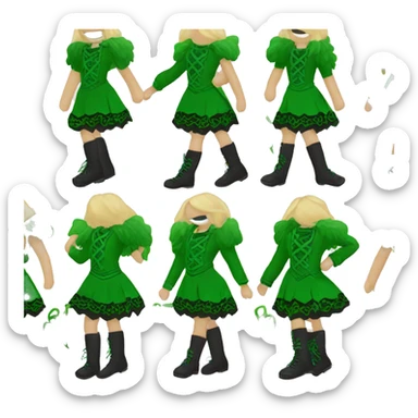 irish dance ghillies sticker