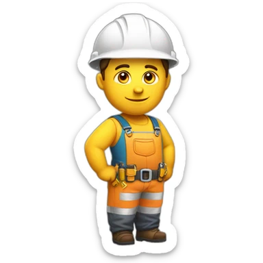  Builder with fat belly sticker