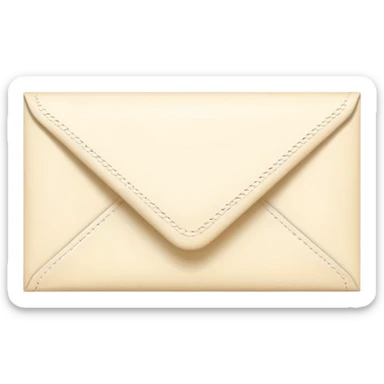 Cream-colored romantic Letter Envelope  sticker