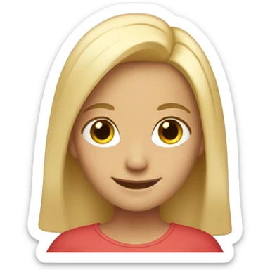 smiling girl in car with blonde highlights  sticker